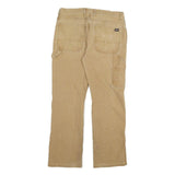 DICKIES Mens Regular Fit Beige Cotton Blend Workwear Trousers W32 L29