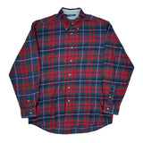 Nautica Checked Flannel Shirt - Medium Multicoloured Cotton
