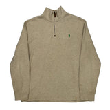 Polo By Ralph Lauren Long Sleeve T-Shirt - Large Beige Cotton