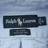 Blake Ralph Lauren Short Sleeve Shirt - Large Blue Cotton