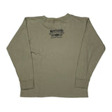 Harley Davidson Graphic Long Sleeve T-Shirt - Small Beige Cotton