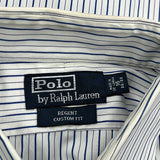 Polo By Ralph Lauren Striped Shirt - Large Blue Cotton