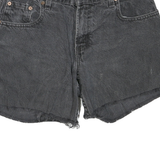 LEVI'S Womens Shorts Black Casual Relaxed Fit S W30 Denim Cut-Off Frayed Hem
