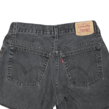 LEVI'S Womens Shorts Black Casual Relaxed Fit S W30 Denim Cut-Off Frayed Hem
