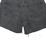 LEVI'S Womens Shorts Black Casual Relaxed Fit S W30 Denim Cut-Off Frayed Hem