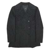 PAUL & SHARK Womens Black Classic Wool Blend Jacket M Button Double Breasted