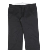 CARHARTT Mens Relaxed Black Cotton Blend Zip Trousers W34 L32 Casual Workwear
