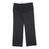 CARHARTT Mens Relaxed Black Cotton Blend Zip Trousers W34 L32 Casual Workwear