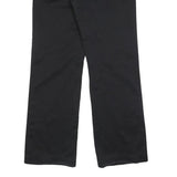 CARHARTT Mens Relaxed Black Cotton Blend Zip Trousers W34 L32 Casual Workwear
