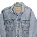 WRANGLER Womens Blue Denim Button Jacket L Cotton Classic Comfortable Casual