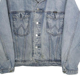 WRANGLER Womens Blue Denim Button Jacket L Cotton Classic Comfortable Casual