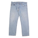 LEVI'S 505 Mens Light Blue Regular Straight Denim Medium Wash W38 L30 Classic