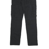 WRANGLER Mens Black Regular Straight Cotton Blend Trousers W29 L30 Cargo Pocket