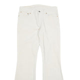 LEVI'S Womens Cotton Blend White Regular Flared Trousers W30 L32 Stylish Comfort