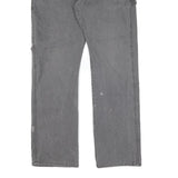 DICKIES Mens Regular Fit Workwear Grey Cotton Denim Jeans W36 L34 Straight Zip