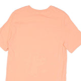 NIKE Mens Peach Graphic T-Shirt M Short Sleeve Crew Neck Cotton Blend Casual
