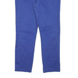 TOMMY HILFIGER Womens Cotton Blend Slim Blue Straight Trousers W34 L28 Casual