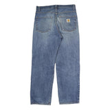 CARHARTT WIP Mens Relaxed Blue Denim Light W32 L32 Cotton Jeans Zip