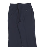 TREVIRA Mens Wool Blend Navy Relaxed Straight Trousers W28 L28 Formal Classic