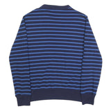 POLO RALPH LAUREN Mens Blue & Navy Stripe Crew Neck S Cotton Blend Sweatshirt