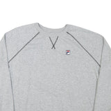 FILA Womens Grey Crew Neck 2XL Cotton Blend Pullover Sweatshirt Casual