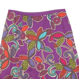 BODEN Womens Purple Floral Print Cotton Swing Midi Skirt UK 14 Vibrant Pattern