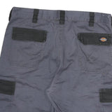 DICKIES Mens Shorts Grey & Black Cargo M W36 Workwear Cotton Pockets