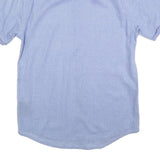 TOMMY HILFIGER Mens Blue S Shirt Linen Blend Button Down Collar Short Sleeve