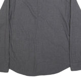 TOMMY HILFIGER Mens Grey Button Down Shirt L Classic Cotton Long Sleeve