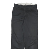 DICKIES Mens Cotton Blend Black Regular Fit Straight Trousers W30 L30 Workwear