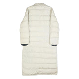 PRADA Womens Cream Zip Quilted Jacket M Polyester Designer Luxury Outerwear