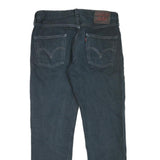 LEVI'S 501 Mens Jeans Black Regular Straight Denim W32 L27 Button Cotton Blend