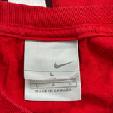 Canada Nike T-Shirt - Large Red Cotton