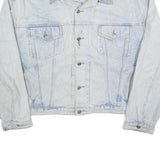 Mens Light Blue Denim Jacket XL Cotton Button Closure Casual Classic Fit