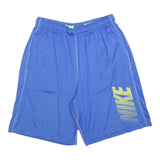 NIKE Mens Shorts Blue M W30 Sports Logo Casual Polyester Activewear