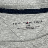 Tommy Hilfiger Spellout T-Shirt - Large Grey Cotton