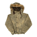 Fubu Leather Jacket - Large Brown Leather