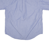 NAUTICA Mens Blue Cotton Blend Short Sleeve Shirt XL Button Down Casual Summer