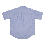 NAUTICA Mens Blue Cotton Blend Short Sleeve Shirt XL Button Down Casual Summer