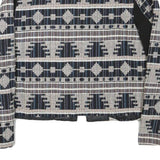 IN VOGUE Womens Black & White Geometric Pattern Jacket M Polyester Blend Button