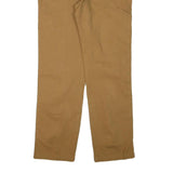 DICKIES Mens Cotton Blend Slim Beige Workwear Trousers W32 L31 Zip Pocket