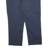 DICKIES Mens Cotton Blend Navy Relaxed Straight Trousers W40 L30 Workwear Zip