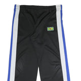 QUILOMBO Mens Joggers Black White & Blue L W37 L29 Polyester Blend Relaxed