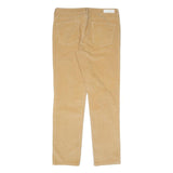 CALVIN KLEIN Womens Cotton Blend Beige Slim Straight Trousers W32 L30 Stylish
