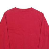NAUTICA Mens Red Crew Neck L Sweatshirt Cotton Blend Pullover Casual