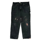Carhartt Double Knee Carpenter Jeans - 36W 32L Black Cotton