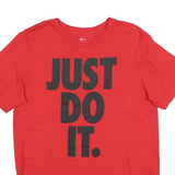 NIKE Mens Red Just Do It Graphic T-Shirt M Short Sleeve Crew Neck Cotton