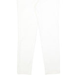 MAX MARA STUDIO Womens Cotton Blend White Slim Trousers W28 L28 Zip Closure