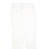 MAX MARA STUDIO Womens Cotton Blend White Slim Trousers W28 L28 Zip Closure