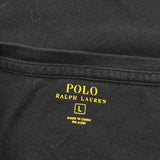 Polo By Ralph Lauren V-Neck T-Shirt - Large Black Cotton